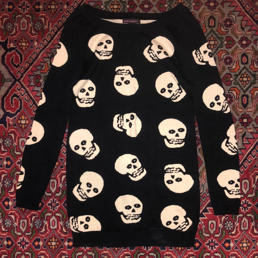 Betsey Johnson skull sweater